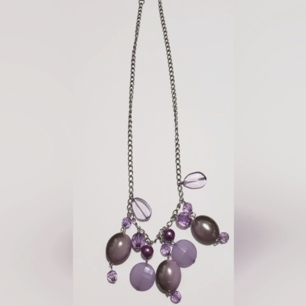 Purple beaded necklace